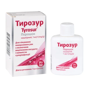 Тирозур порошок накожный флакон 20 г