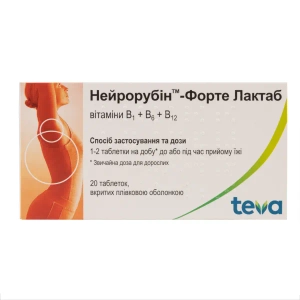 Нейрорубин-форте лактаб таблетки покрытые пленочной оболочкой №20