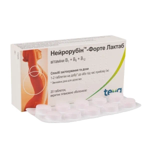 Нейрорубин-форте лактаб таблетки покрытые пленочной оболочкой №20