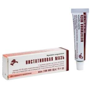 Нистатиновая мазь 100000 ед/г туба 15 г