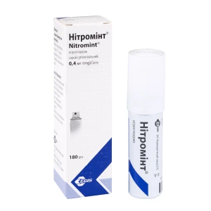 Нітромінт спрей дозований сублінгвальний 0,4 мг/1 доза балон 180 доз №1