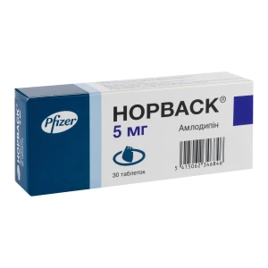 Норваск таблетки 5 мг блистер №30