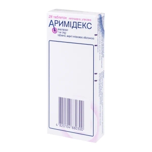 Аримидекс таблетки покрытые пленочной оболочкой 1 мг №28