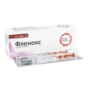Фленокс раствор для инъекций 8000 анти-Ха МЕ шприц 0,8 мл блистер №2