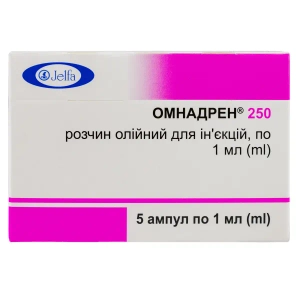 Омнадрен 250 раствор масляный для инъекций ампула 1 мл №5
