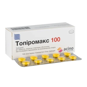Топіромакс 100 таблетки вкриті плівковою оболонкою 100 мг блістер №30