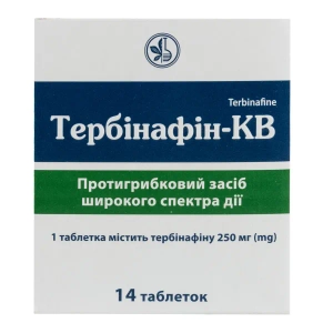 Тербінафін-КВ таблетки 250 мг блістер №14