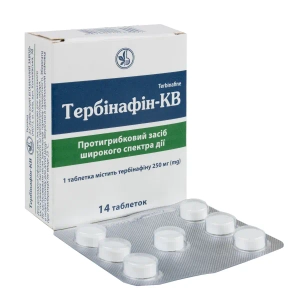 Тербінафін-КВ таблетки 250 мг блістер №14