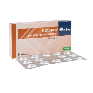 Нольпаза таблетки гастрорезистентные 40 мг №14