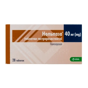 Нольпаза таблетки гастрорезистентні 40 мг №28
