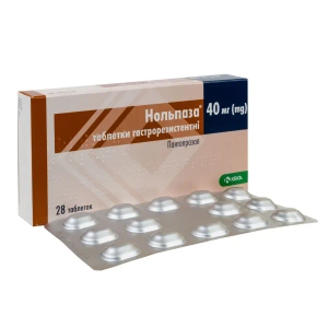 Нольпаза таблетки гастрорезистентні 40 мг №28