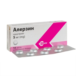Алерзин таблетки покрытые пленочной оболочкой 5 мг блистер №14