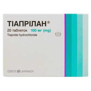 Тіапрілан таблетки 100 мг блістер №20