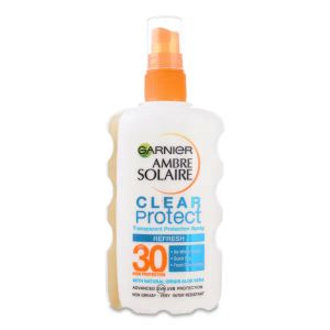 Солнцезащитный спрей  чистая защита Garnier Ambre Solaire SPF30 200 мл
