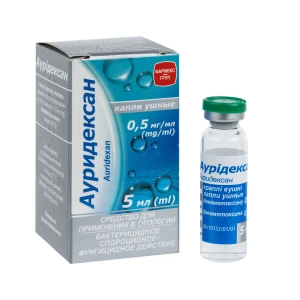 Ауридексан капли ушные 0,5 мг/мл флакон 5 мл