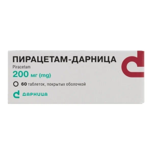 Пирацетам-Дарница таблетки покрытые оболочкой 200 мг №60