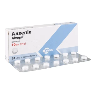 Алзепіл таблетки вкриті оболонкою 10 мг блістер №28