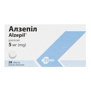Алзепил таблетки покрытые оболочкой 5 мг блистер №28