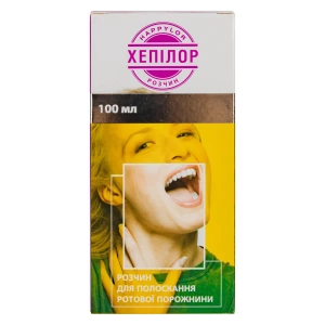 Хепилор раствор для полоскания ротовой полости флакон 100 мл
