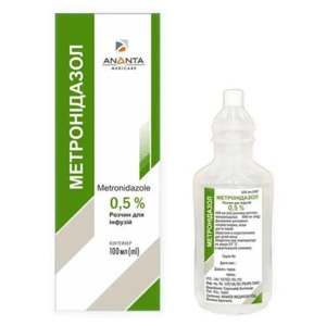 Метронидазол раствор для инфузий 0,5 % контейнер 100 мл