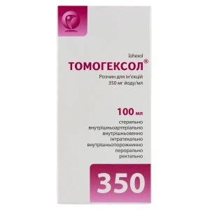 Томогексол раствор для инъекций 350 мг йода/ мл флакон 100 мл №1