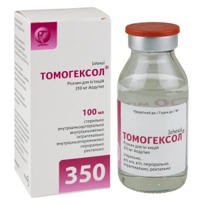 Томогексол раствор для инъекций 350 мг йода/ мл флакон 100 мл №1