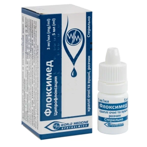 Флоксимед краплі очні/вушні 3 мг/мл флакон-крапельниця 5 мл
