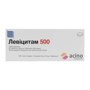 Левицитам 500 таблетки покрытые пленочной оболочкой 500 мг блистер №60