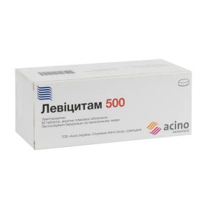 Левіцитам 500 таблетки вкриті плівковою оболонкою 500 мг блістер №60