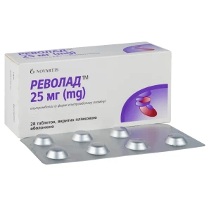 Револад таблетки вкриті оболонкою 25 мг блістер №28