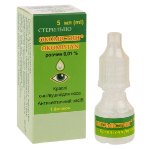Окомістин краплі очні вушні для носа 0,01 % флакон з крапельницею 5 мл