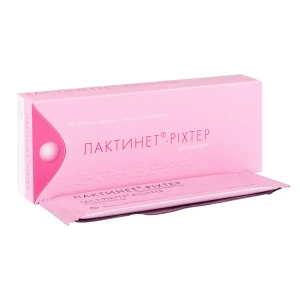 Лактинет таблетки вкриті плівковою оболонкою 0,075 мг №28