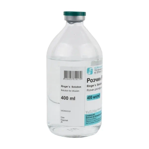 Розчин Рінгера розчин для інфузій пляшка скляна 400 мл