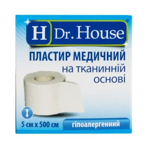 Пластырь медицинский Dr. House на тканевой основе 5 см х 500 см