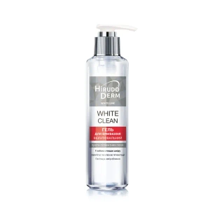 Гель для умывания отбеливающий White clean Hirudo derm white line 180 мл
