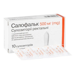 Салофальк супозиторії ректальні 500 мг стрип №10