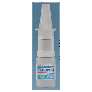Санорин спрей назальний 1 мг/мл флакон 10 мл