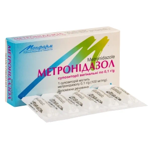 Метронідазол супозиторії вагінальні 0,1 г стрип №10