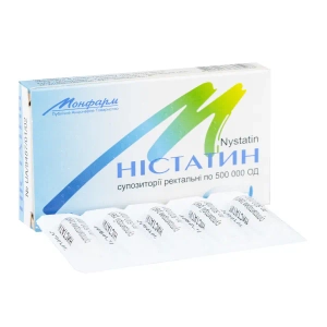 Ністатин супозиторії ректальні 500000 ОД стрип №10