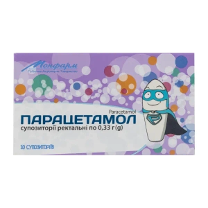 Парацетамол суппозитории ректальные 0,33 г стрип №10