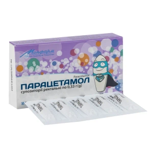 Парацетамол суппозитории ректальные 0,33 г стрип №10