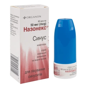 Назонекс Синус спрей назальний дозований 50 мкг/доза флакон 10 г 60 доз