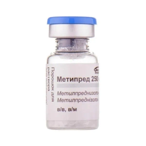 Метипред порошок ліофілізований для ін'єкцій 250 мг флакон №1