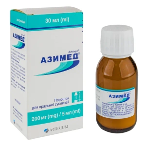 Азимед порошок для оральної суспензії 200 мг/5 мл флакон 30 мл