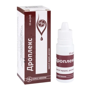 Дроплекс краплі вушні розчин флакон-крапельниця 15 мл