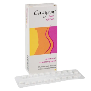 Силует таблетки вкриті плівковою оболонкою 2,03 мг блістер №21