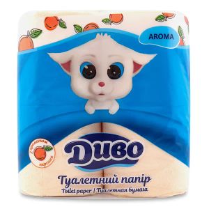 Бумага туалетная Диво Персик №4