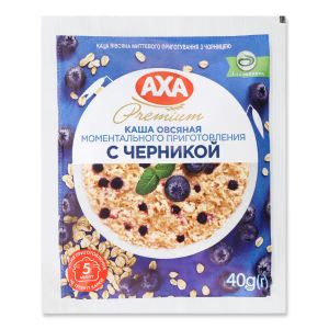 Каша овсяная AXA с черникой быстрого приготовления 40 г