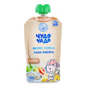 Каша вівсяна Чудо-Чадо яблуко персик 90 г
