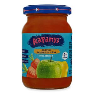Пюре Карапуз яблоко, морковь, айва 170 г